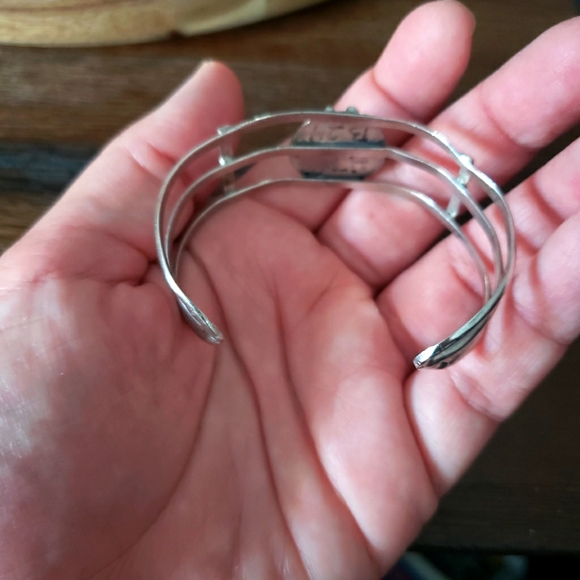 Vintage Sterling Silver Turquoise Cuff Bracelet